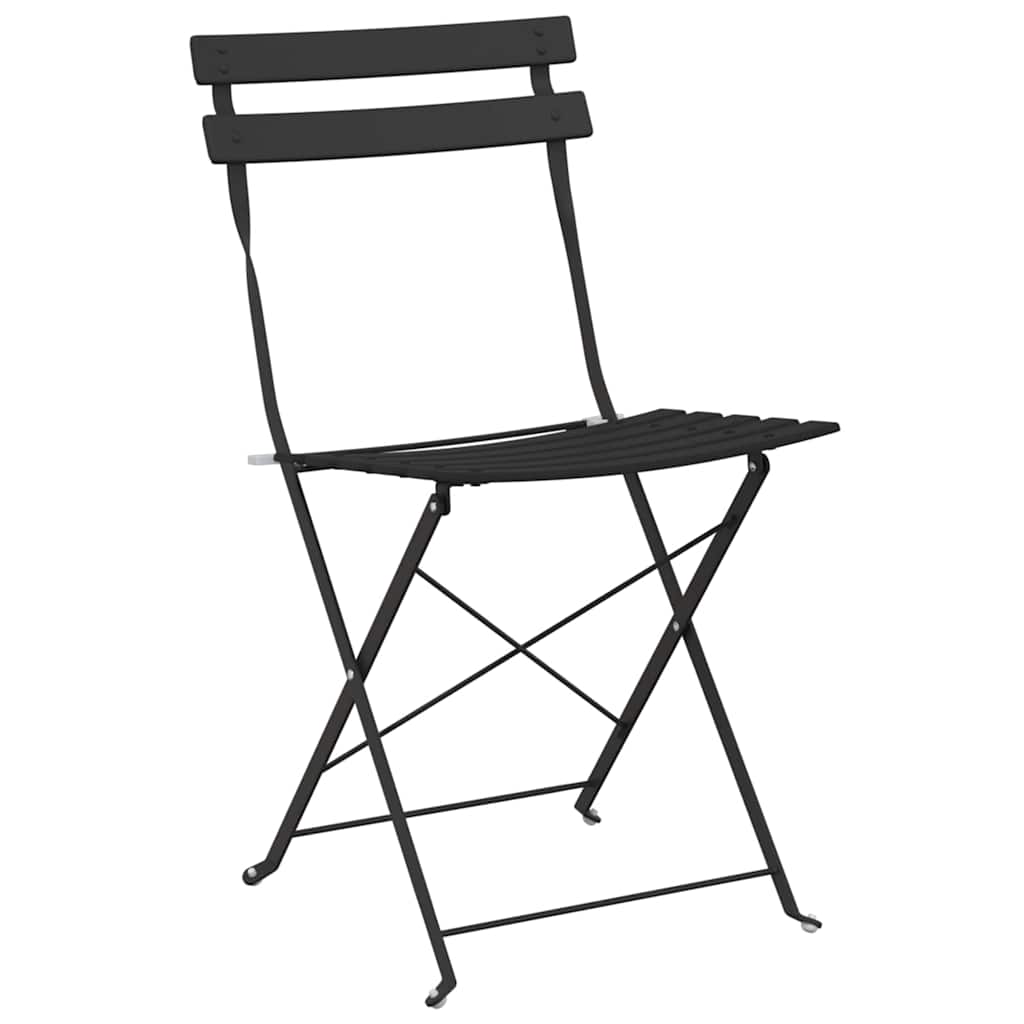 Garden Folding Chair 2 pcs Anthracite 42 x 46 x 82cm Metal