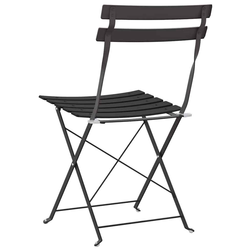 Garden Folding Chair 2 pcs Anthracite 42 x 46 x 82cm Metal