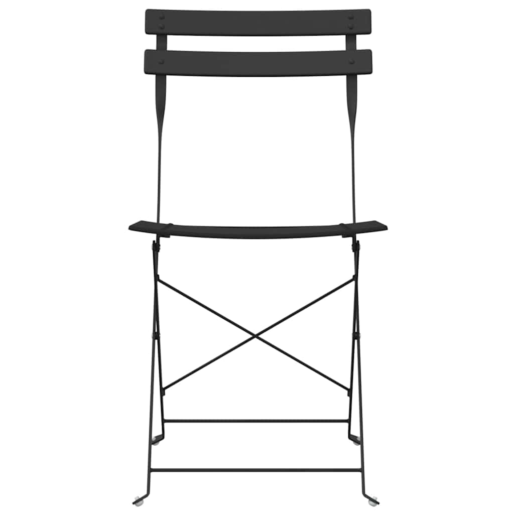 Garden Folding Chair 2 pcs Anthracite 42 x 46 x 82cm Metal