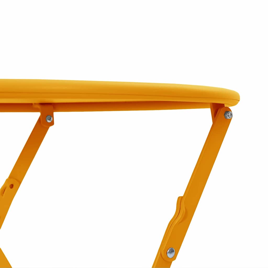 Bistro Table Folding Mustard Ø 50 x 71 cm Powder-coated Steel