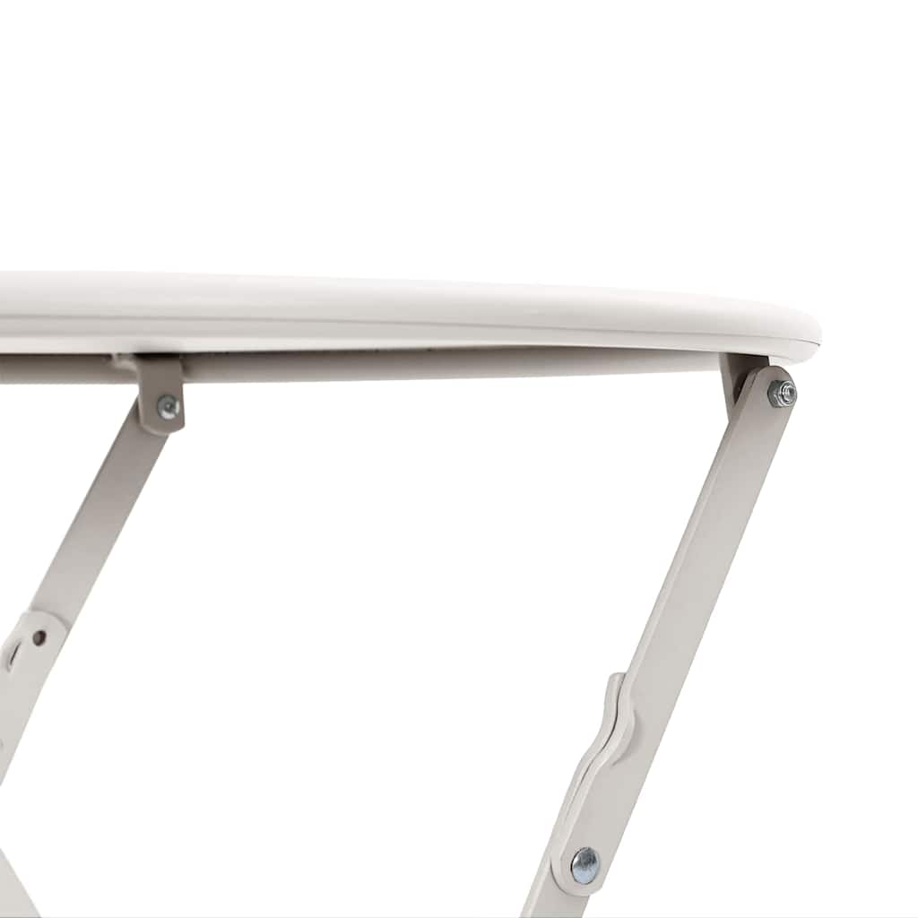 Bistro Table Folding Beige Ø 50 x 71 cm Powder-coated Steel