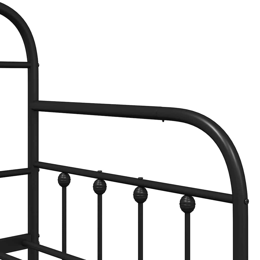Daybed Frame Black 80 x 200 cm Powder-Coated Steel