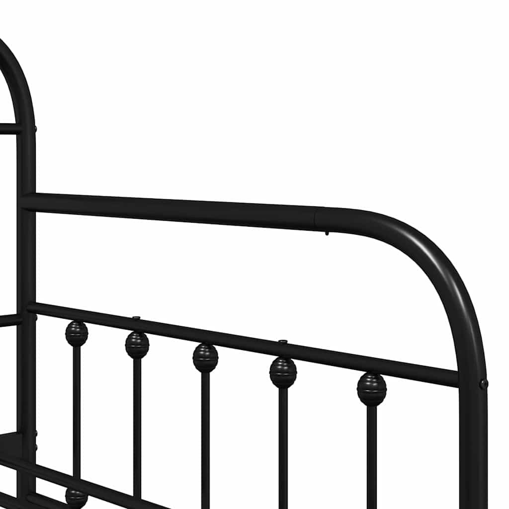Daybed Frame Black 90 x 200 cm Powder-Coated Steel