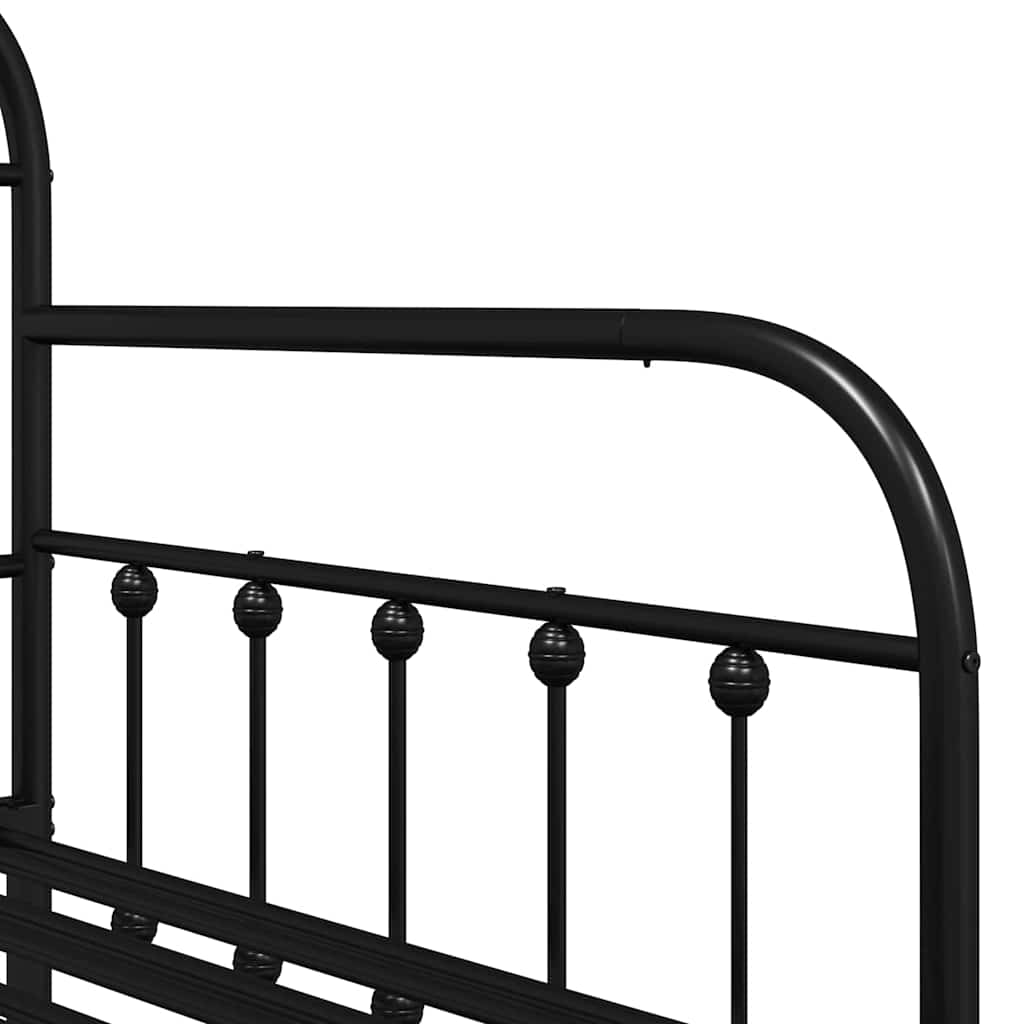 Daybed Frame Black 90 x 200 cm Powder-Coated Steel