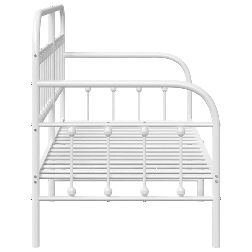 Daybed Frame White 75 x 190 cm Powder-Coated Steel