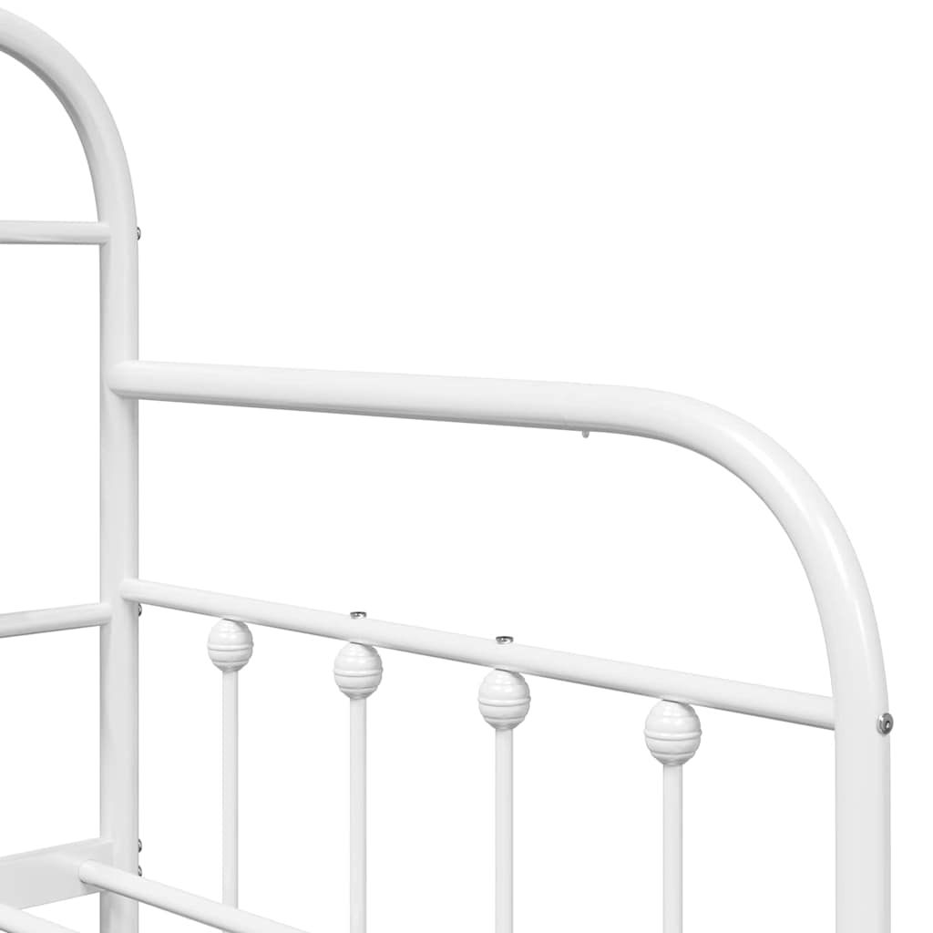 Daybed Frame White 80 x 200 cm Powder-Coated Steel
