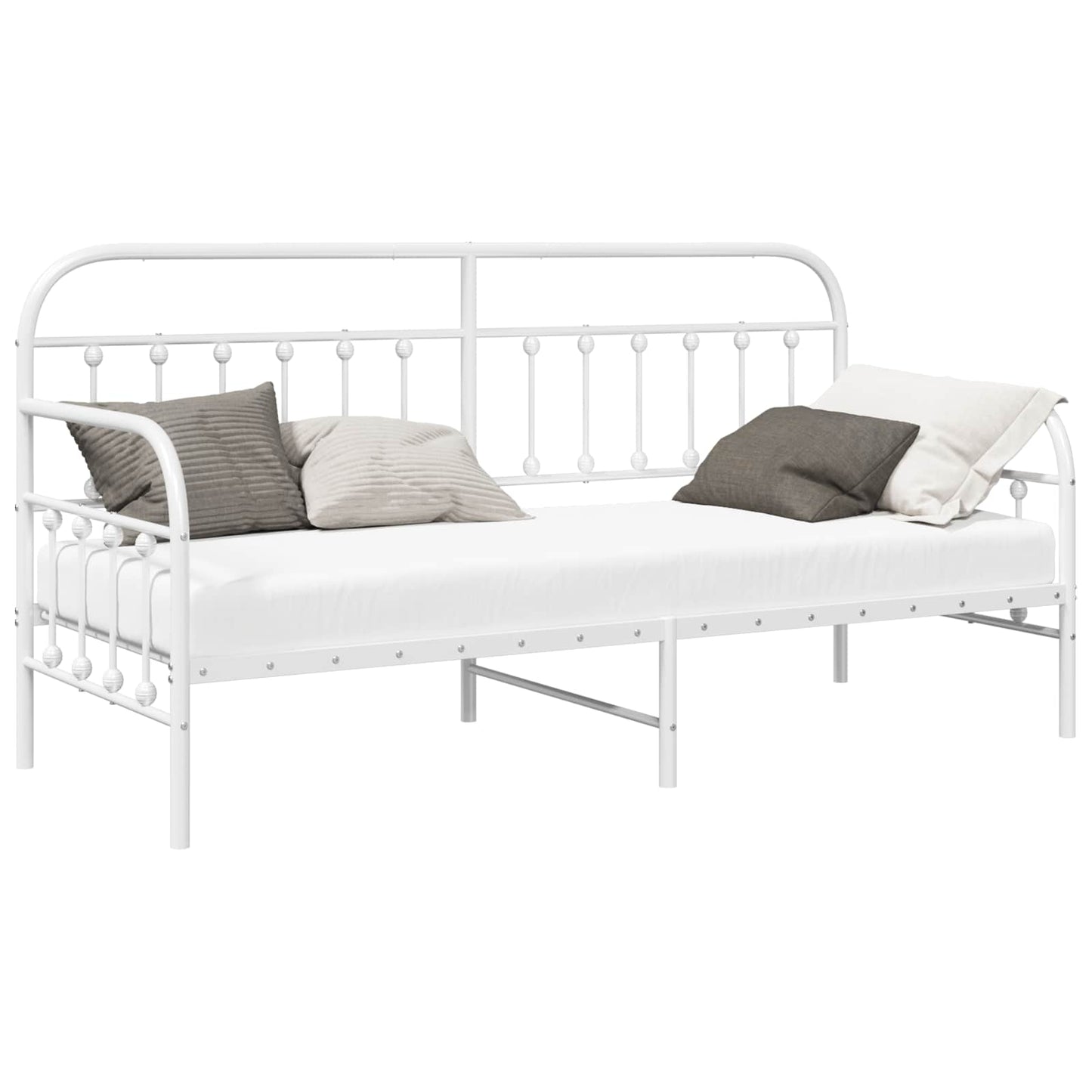 Daybed Frame White 80 x 200 cm Powder-Coated Steel