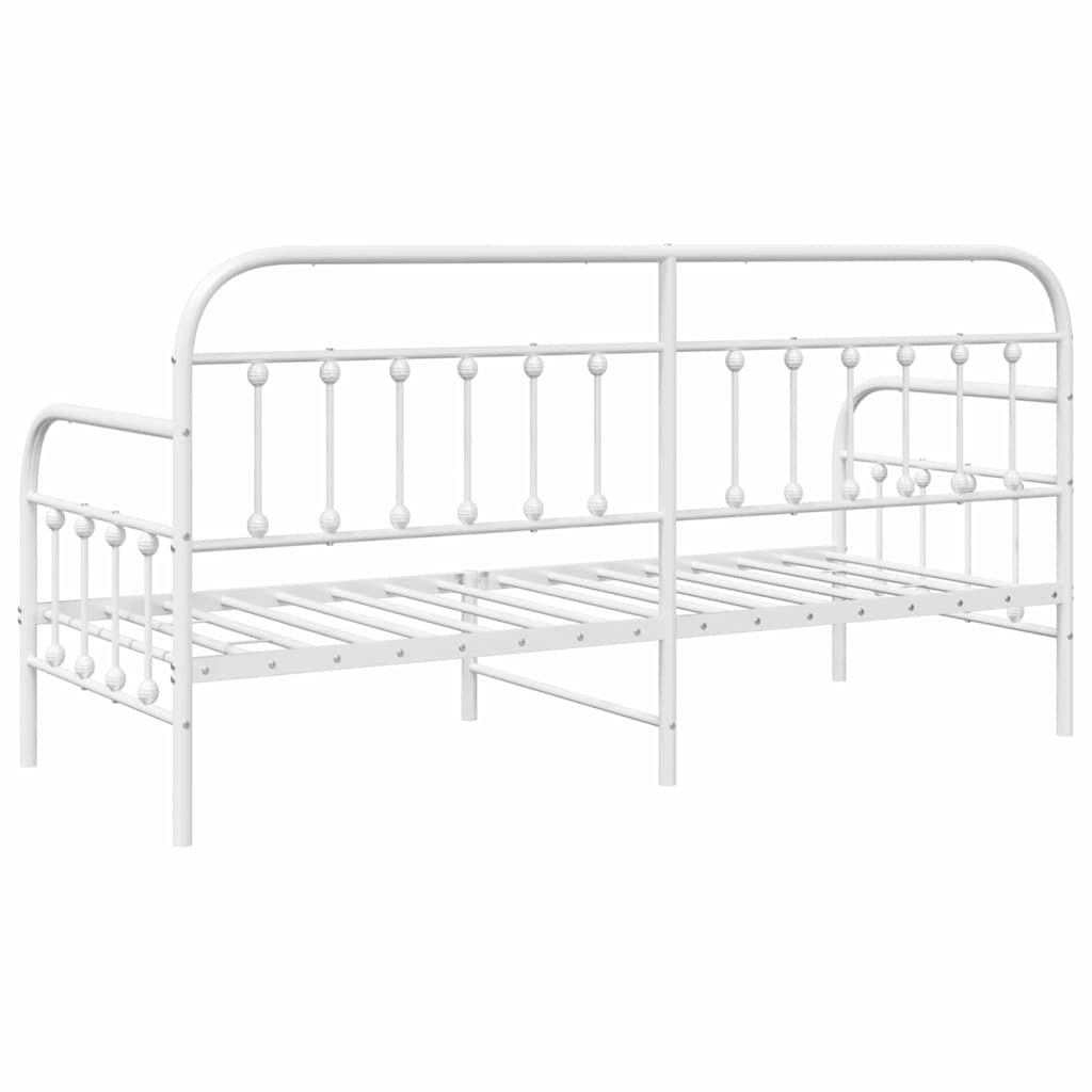 Daybed Frame White 80 x 200 cm Powder-Coated Steel