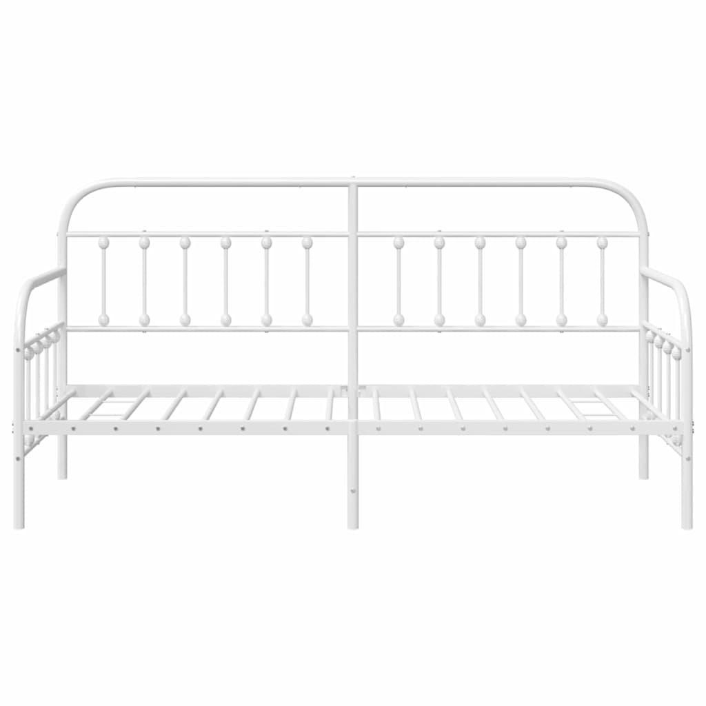 Daybed Frame White 80 x 200 cm Powder-Coated Steel