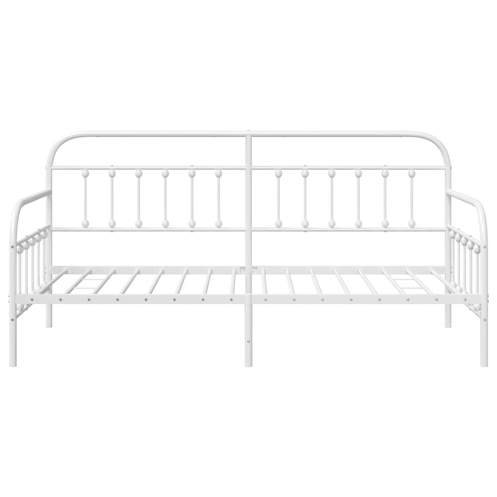 Daybed Frame White 90 x 200 cm Powder-Coated Steel