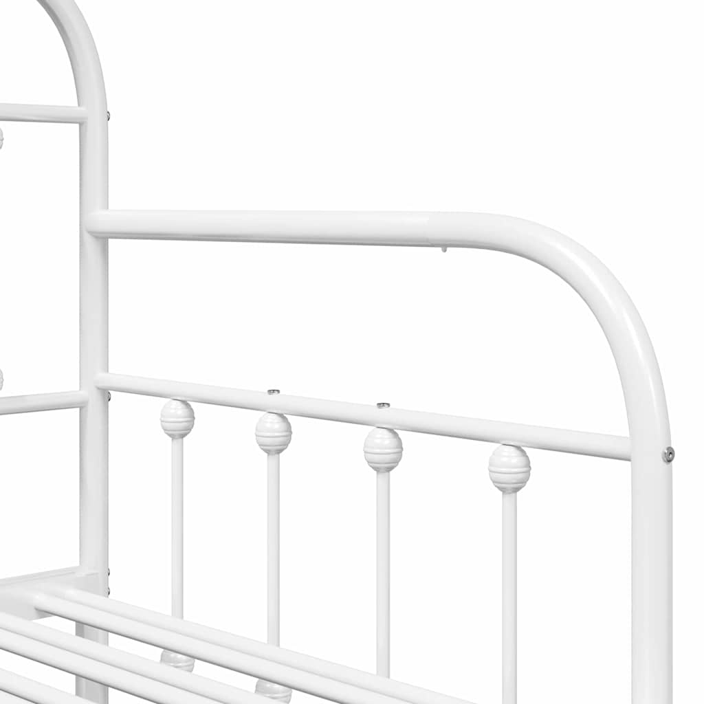 Daybed Frame White 75 x 190 cm Powder-Coated Steel