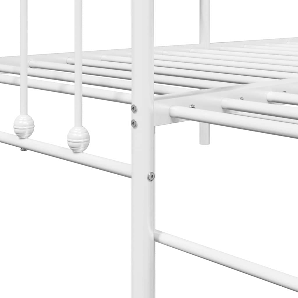 Daybed Frame White 75 x 190 cm Powder-Coated Steel