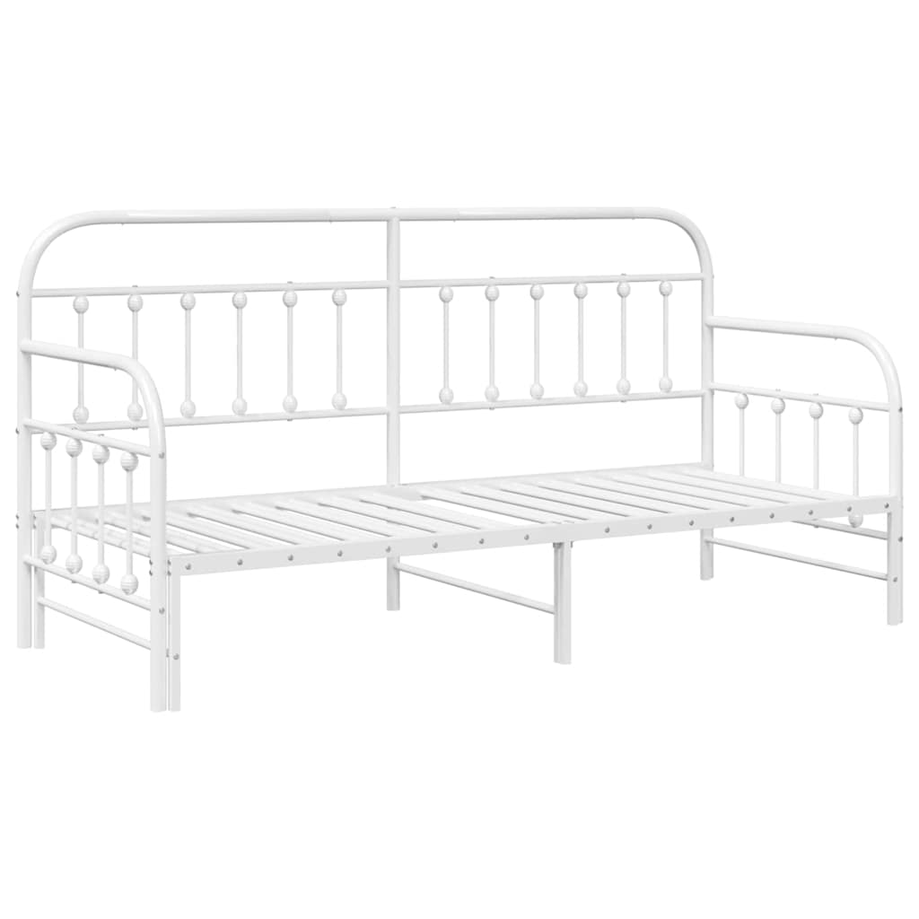Daybed Frame White 75 x 190 cm Powder-Coated Steel