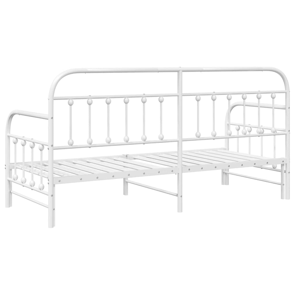 Daybed Frame White 75 x 190 cm Powder-Coated Steel