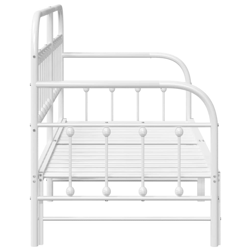 Daybed Frame White 75 x 190 cm Powder-Coated Steel