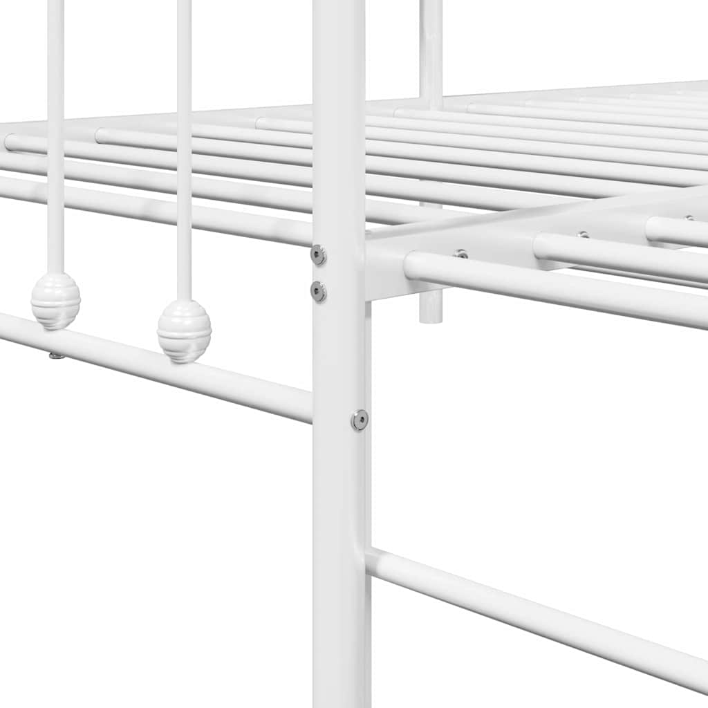 Daybed Frame White 90 x 200 cm Powder-Coated Steel