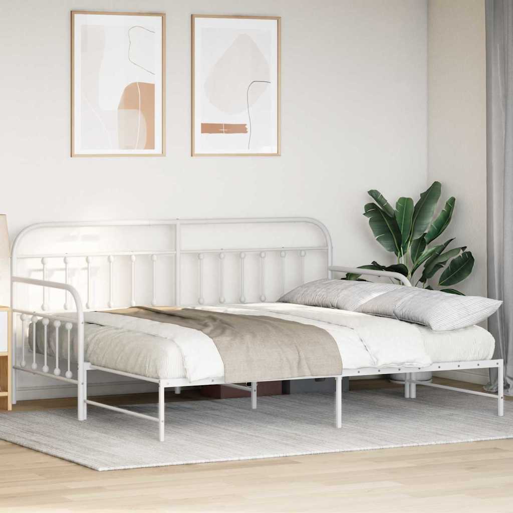 Daybed Frame White 107 x 203 cm Powder-Coated Steel