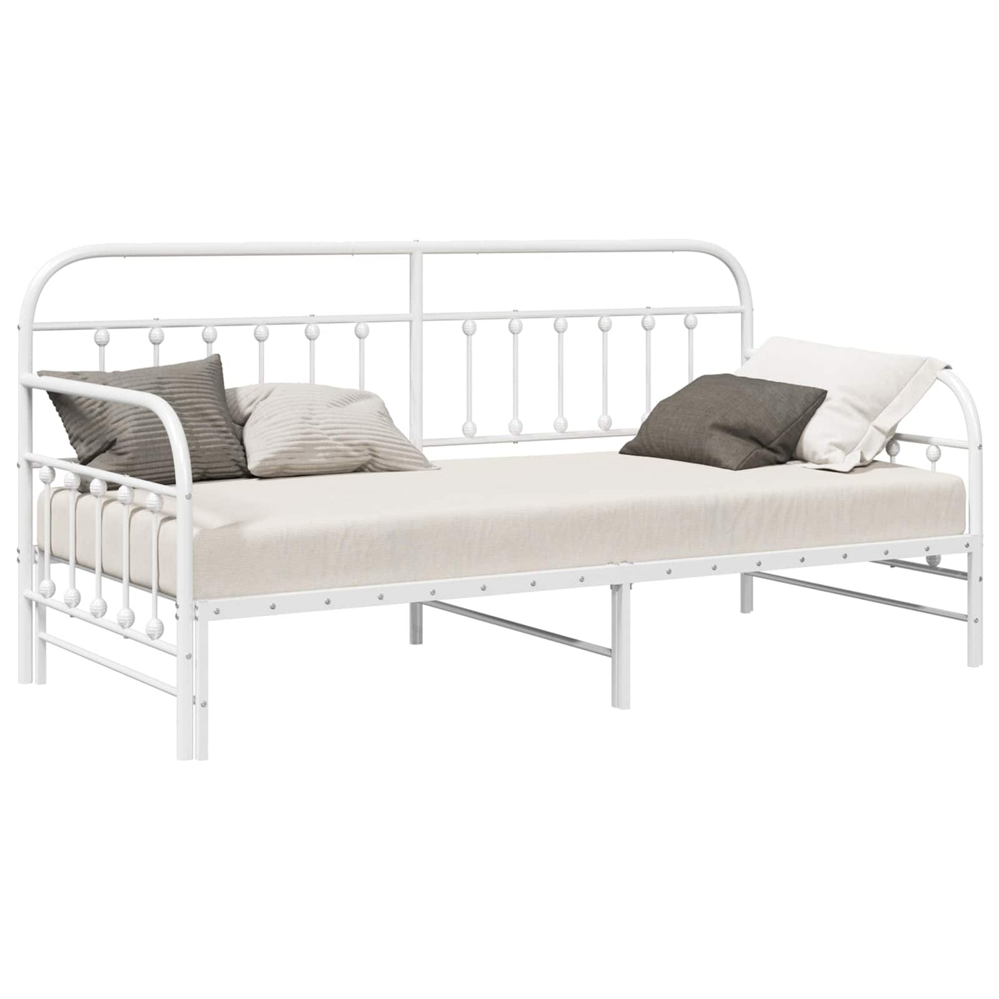 Daybed Frame White 107 x 203 cm Powder-Coated Steel
