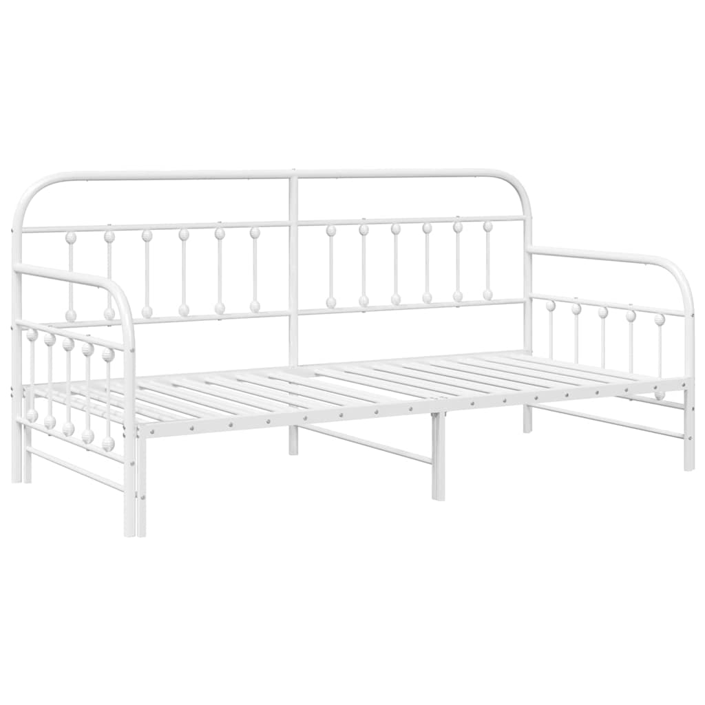Daybed Frame White 107 x 203 cm Powder-Coated Steel