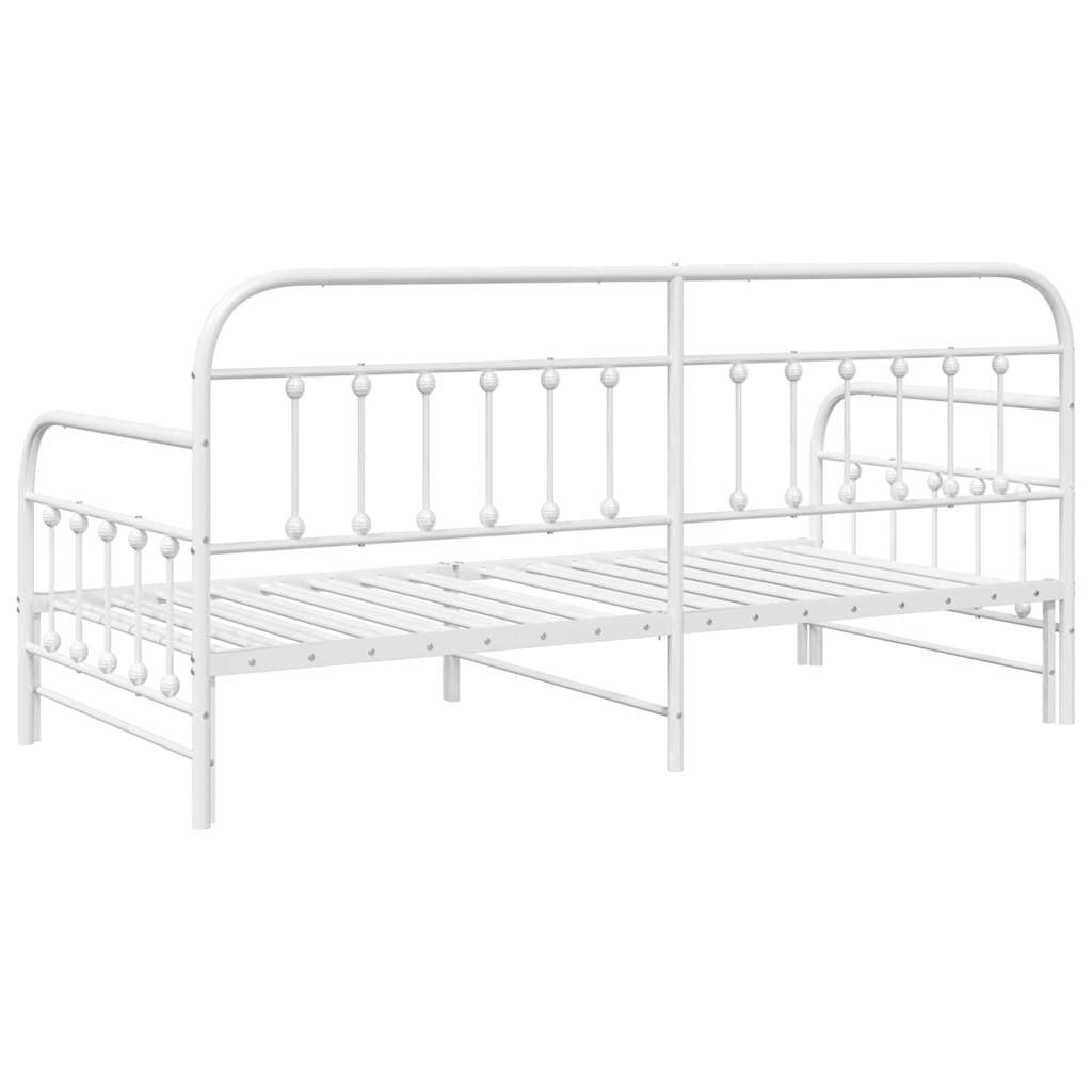 Daybed Frame White 107 x 203 cm Powder-Coated Steel