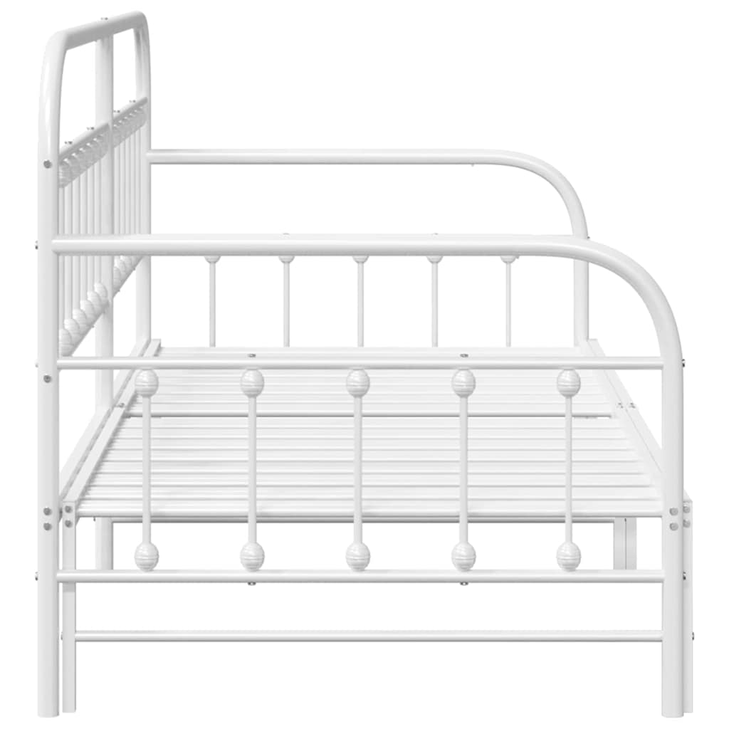 Daybed Frame White 107 x 203 cm Powder-Coated Steel