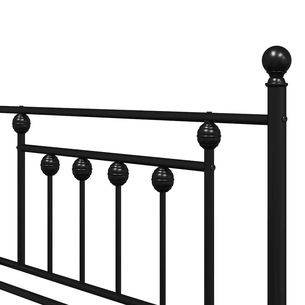 Daybed Frame Black 107 x 203 cm Steel