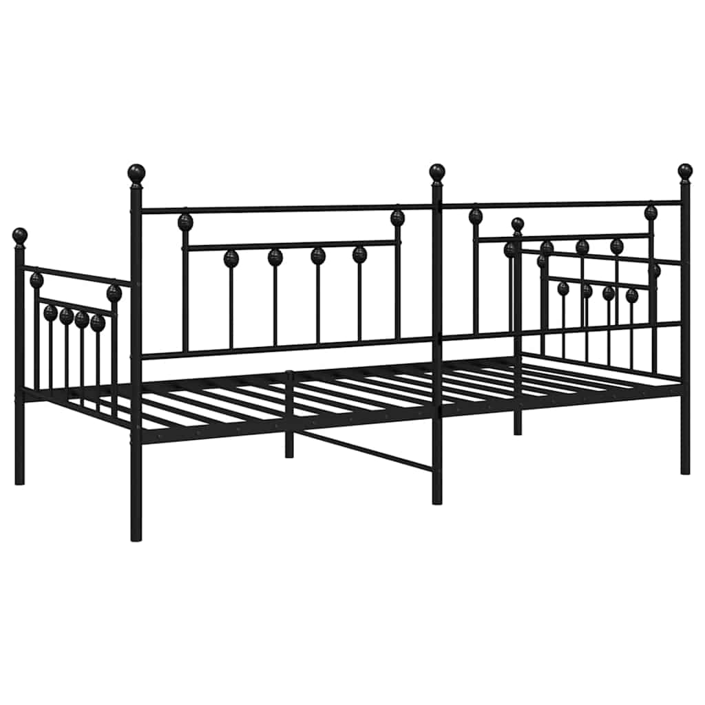 Daybed Frame Black 107 x 203 cm Steel