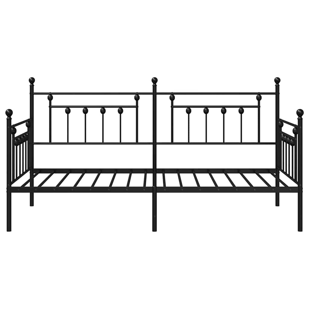 Daybed Frame Black 107 x 203 cm Steel