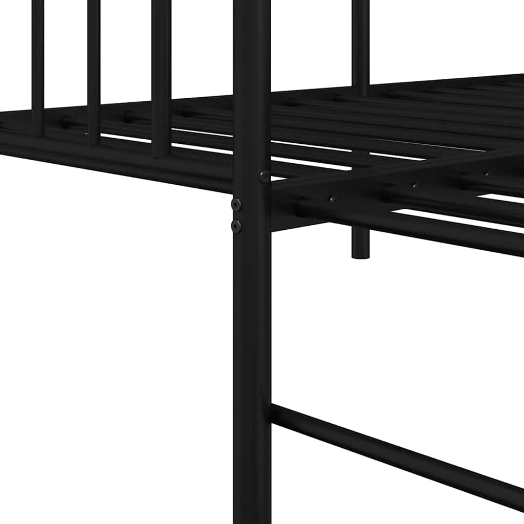 Daybed Frame Black 75 x 190 cm Steel