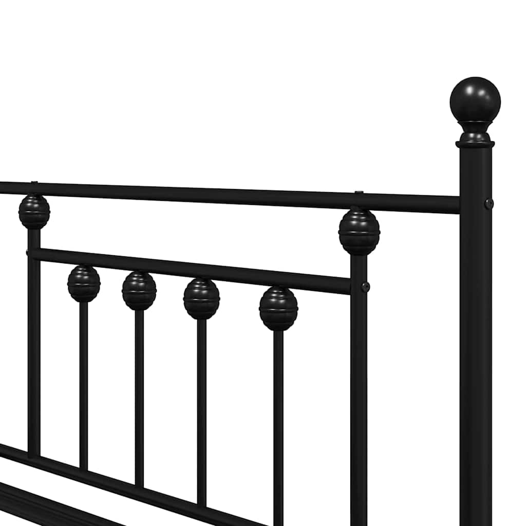 Daybed Frame Black 100 x 190 cm Steel