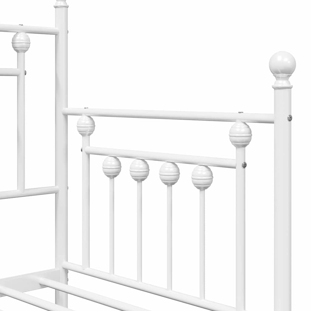 Daybed Frame White 75 x 190 cm Steel