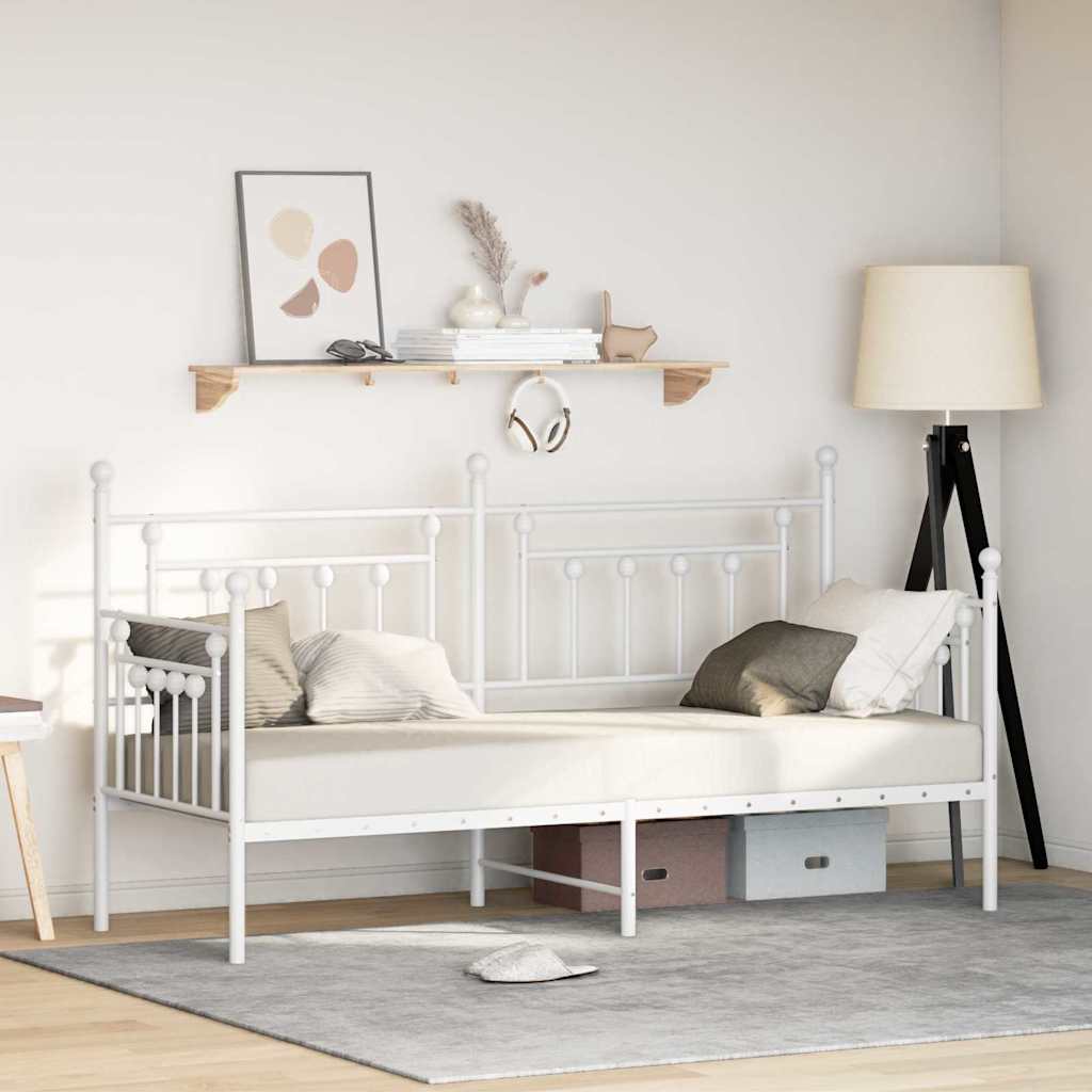 Daybed Frame White 75 x 190 cm Steel