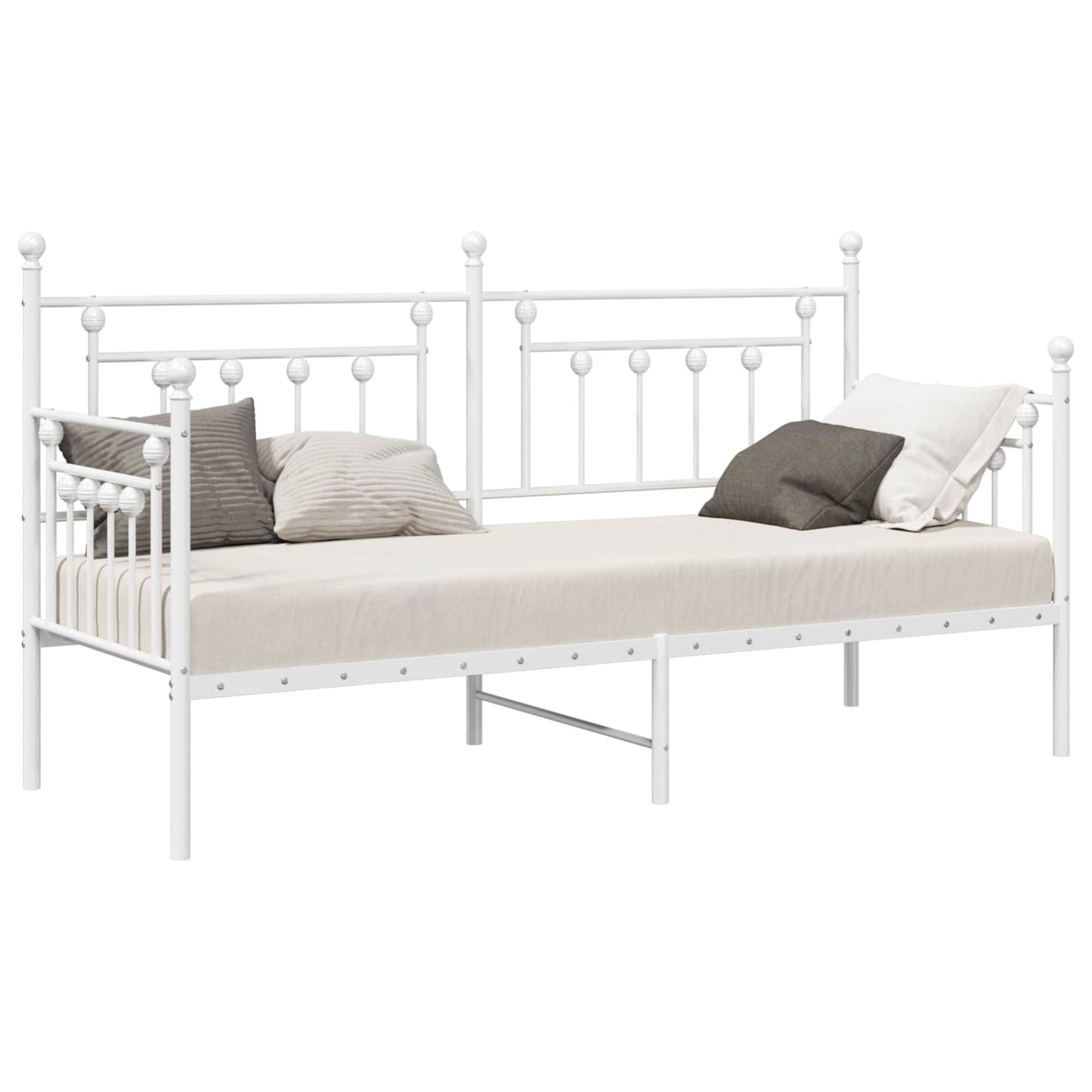 Daybed Frame White 75 x 190 cm Steel
