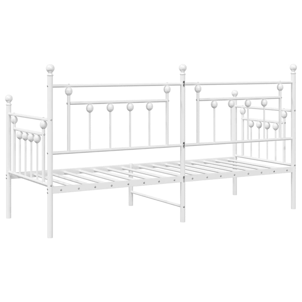 Daybed Frame White 75 x 190 cm Steel
