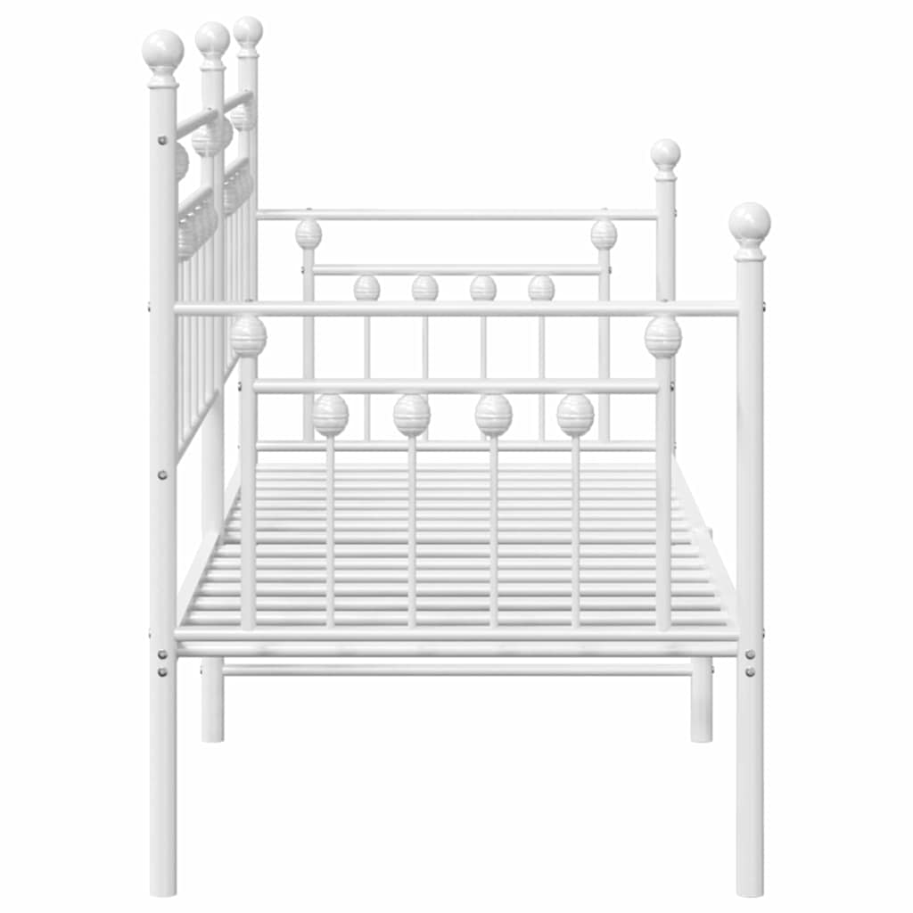 Daybed Frame White 75 x 190 cm Steel