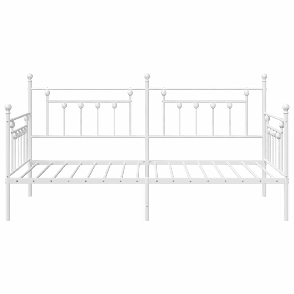 Daybed Frame White 100 x 190 cm Steel