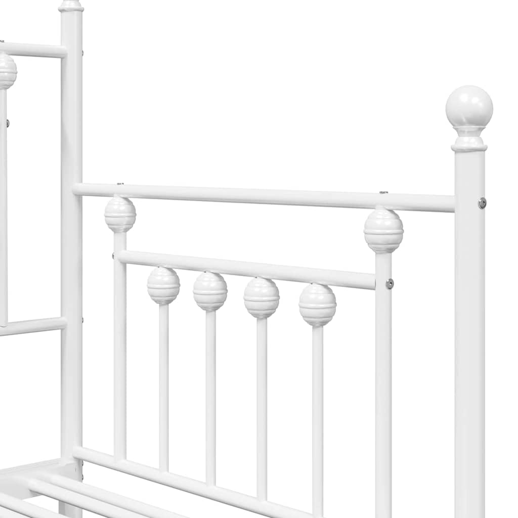 Daybed Frame White 75 x 190 cm Steel