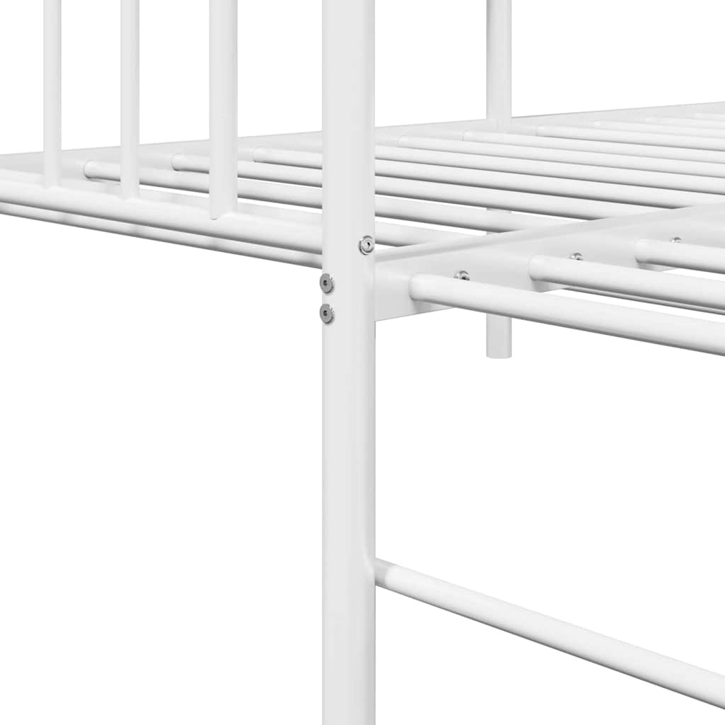 Daybed Frame White 75 x 190 cm Steel