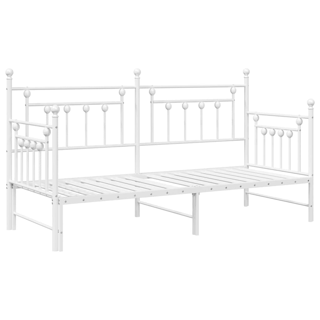 Daybed Frame White 75 x 190 cm Steel