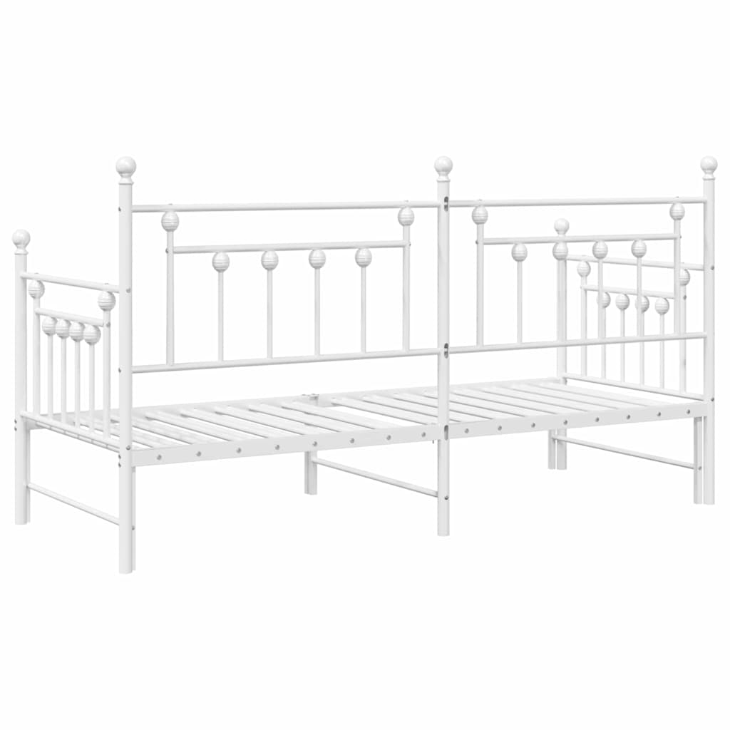 Daybed Frame White 75 x 190 cm Steel