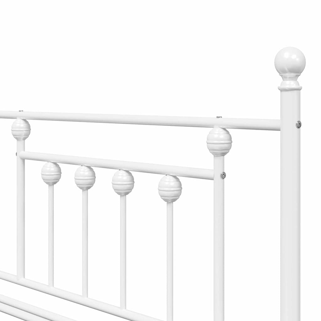 Daybed Frame White 100 x 200 cm Steel