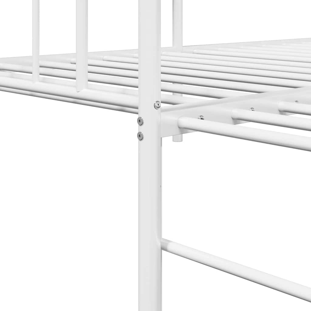 Daybed Frame White 100 x 200 cm Steel