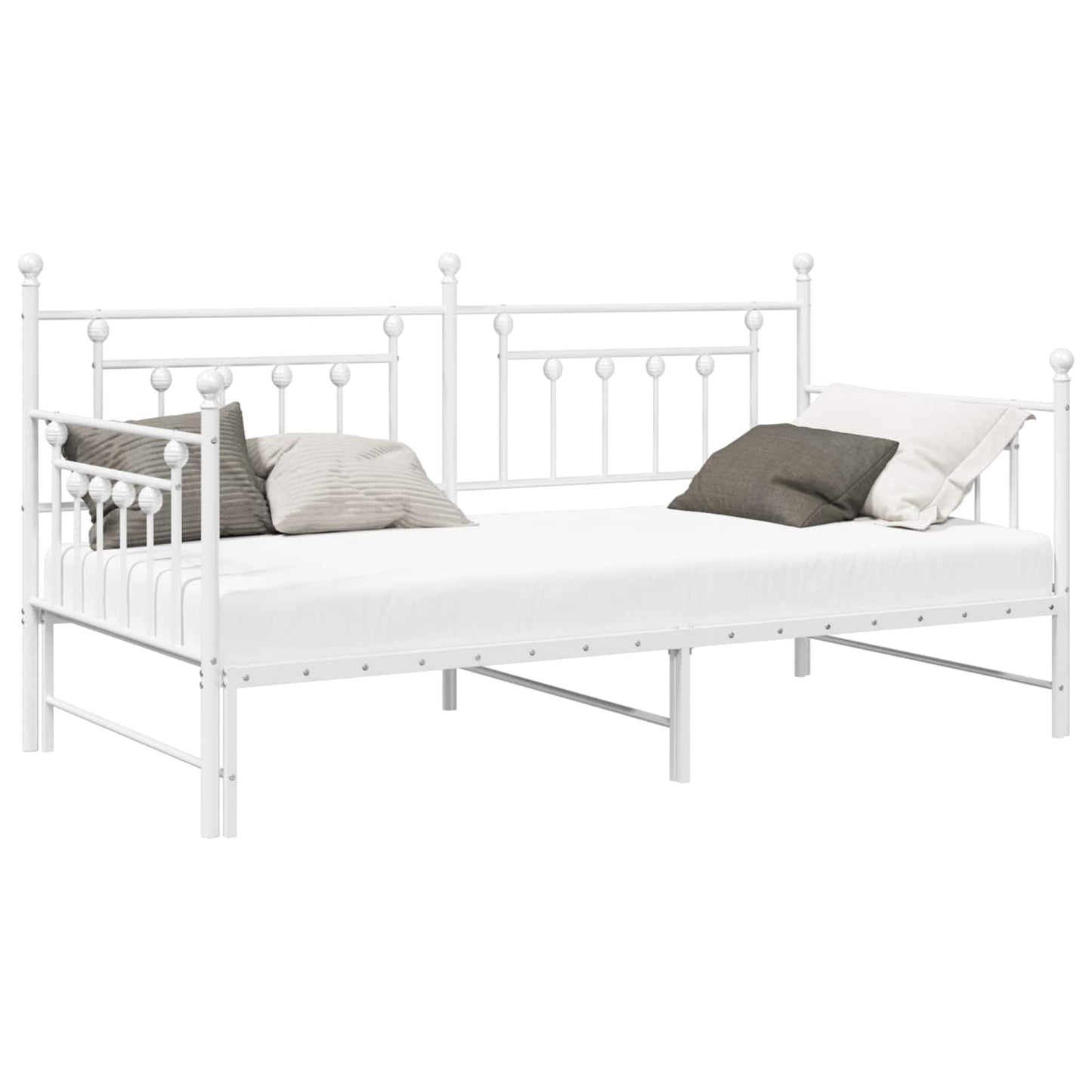 Daybed Frame White 100 x 200 cm Steel
