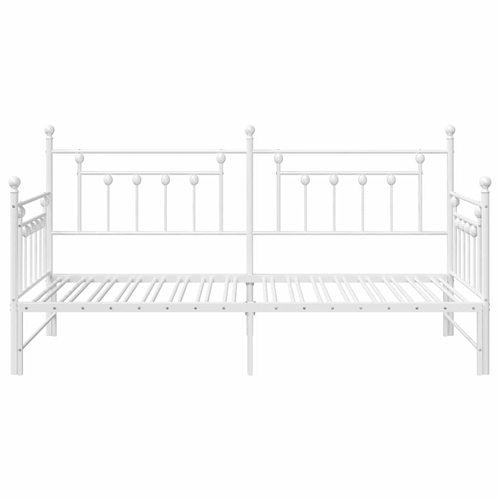 Daybed Frame White 100 x 200 cm Steel