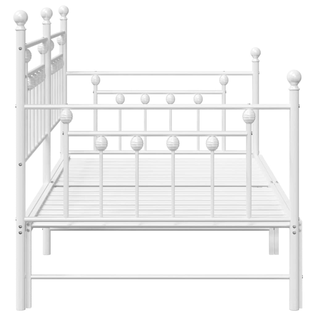 Daybed Frame White 100 x 200 cm Steel