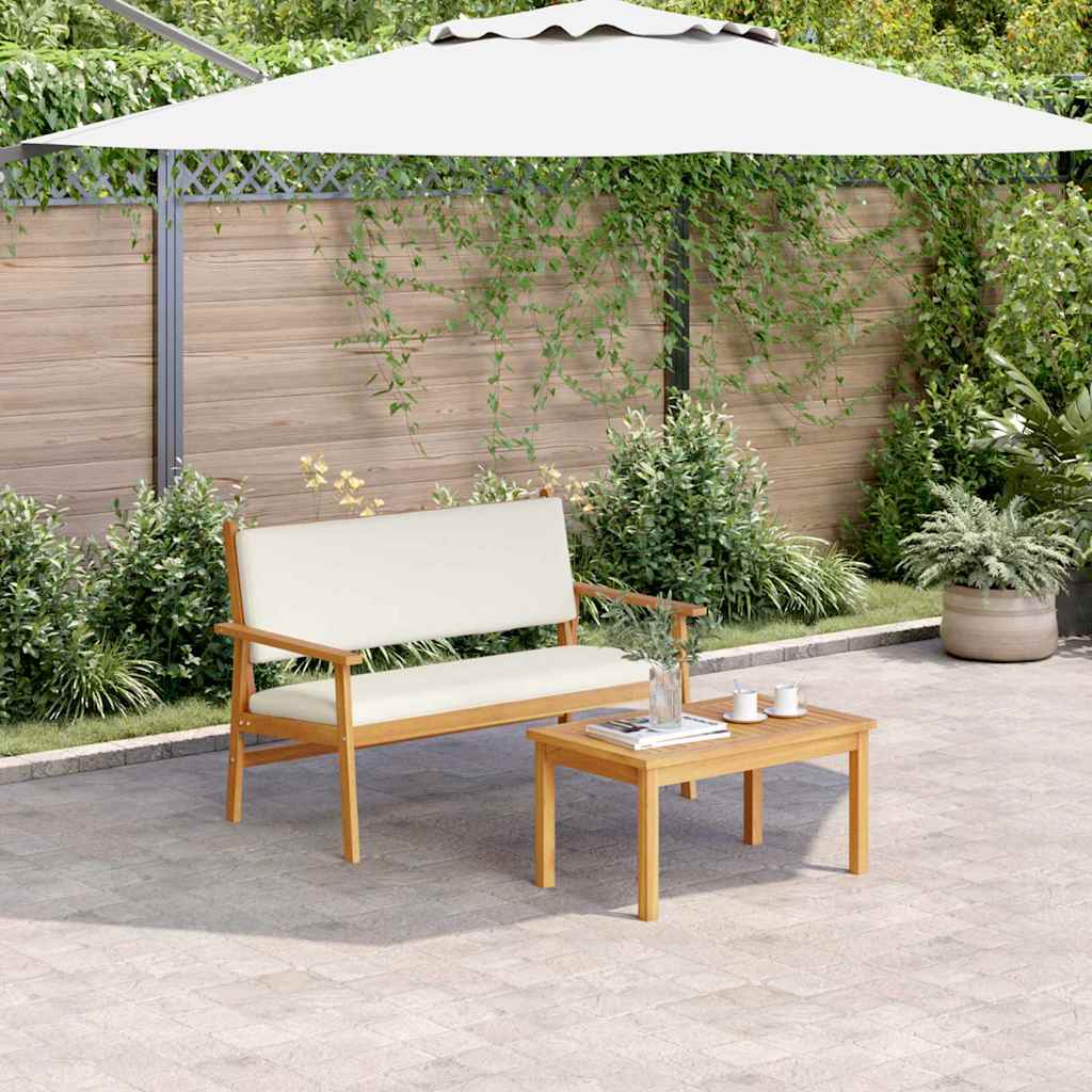 vidaXL Garden Bench with Cushion Brown Solid Acacia wood