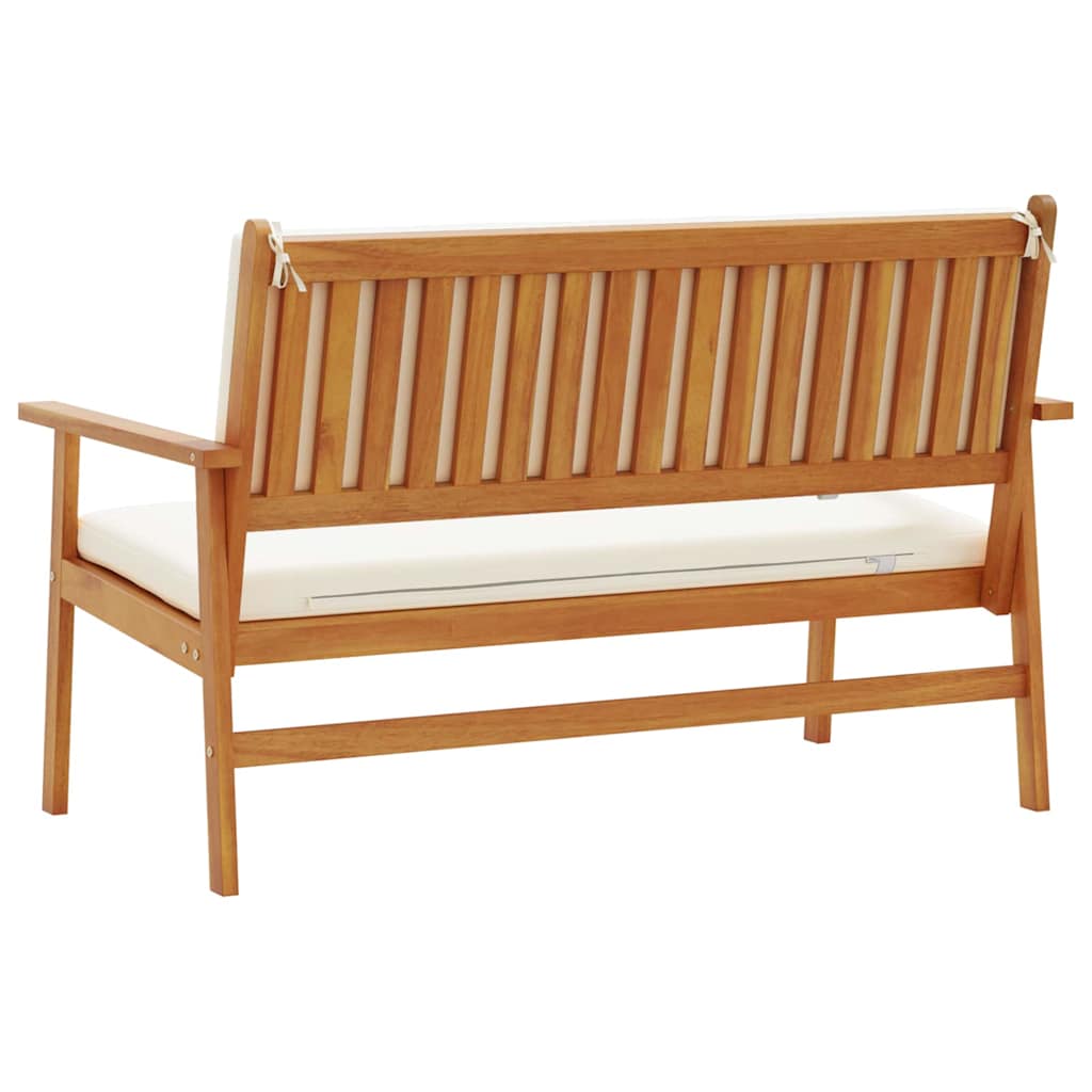 vidaXL Garden Bench with Cushion Brown Solid Acacia wood