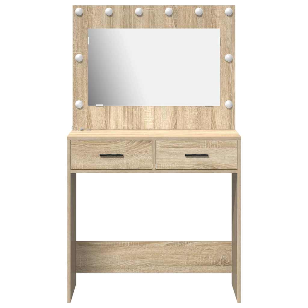 Dressing Table Sonoma Oak 78.5 x 41 x 135 cm Engineered Wood