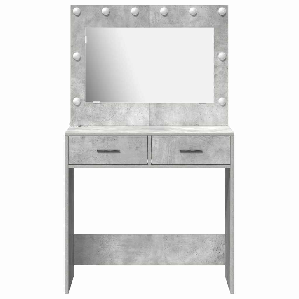 Dressing Table Concrete Grey 78.5 x 41 x 135 cm Engineered Wood