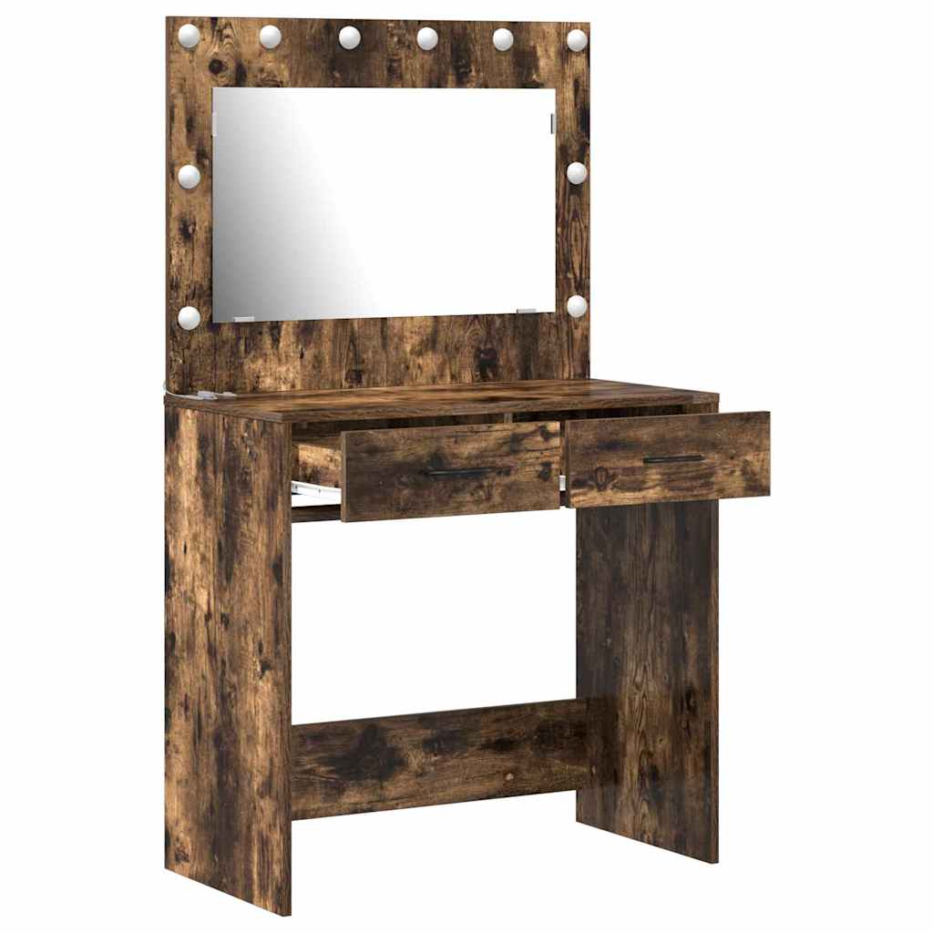 Dressing Table Smoked Oak 78.5 x 41 x 135 cm Engineered Wood